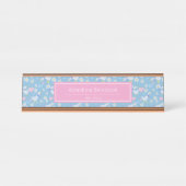 Vintages Gänsemuster Personalisiert Schreibtischnamensplakette (Vorderseite )