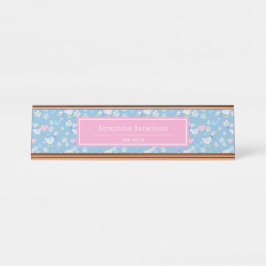 Vintages Gänsemuster Personalisiert Schreibtischnamensplakette