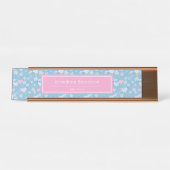 Vintages Gänsemuster Personalisiert Schreibtischnamensplakette (Vorderseite )