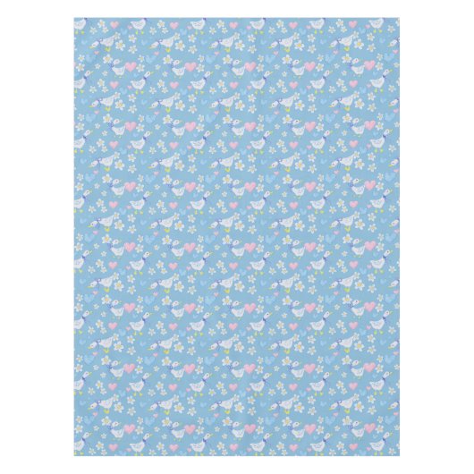 Vintages Gänsemuster Tischdecke (Vorderseite)