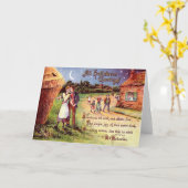 Vintages Ganzes Halloween Grußpaar Karte (Gelbe Blume)