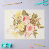 Vintages Garten-Blumenstrauß-Seidenpapier Seidenpapier (Basteln)