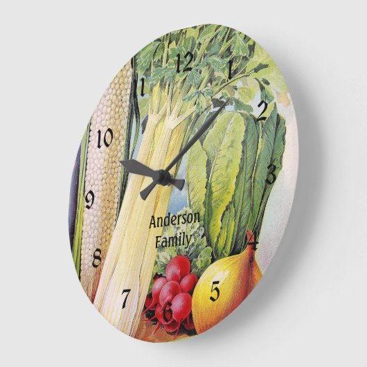 Vintages Gartenpflanzgut Große Wanduhr (Winkel)