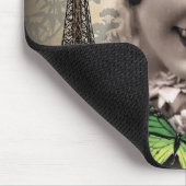 Vintages gatsby Mädchen des Kunst-Dekos Pariser Mousepad (Ecke)
