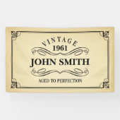 Vintages gealtert zum Perfektions-Geburtstag Banner (Horizontal)