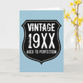 Vintages gealtert zur Perfektion Geburtstagskarte Karte (Gelbe Blume)