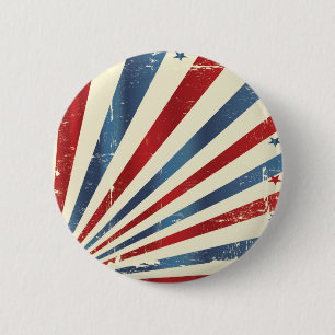 Vintages/gealtertes Flaggen-US Flagge Button