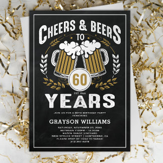 Vintages Gebet und Bier jeden Geburtstag Einladung