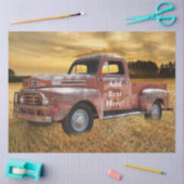 Vintages Gebiet für rote LKW Seidenpapier (Basteln)