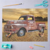 Vintages Gebiet für rote LKW Seidenpapier (Basteln)