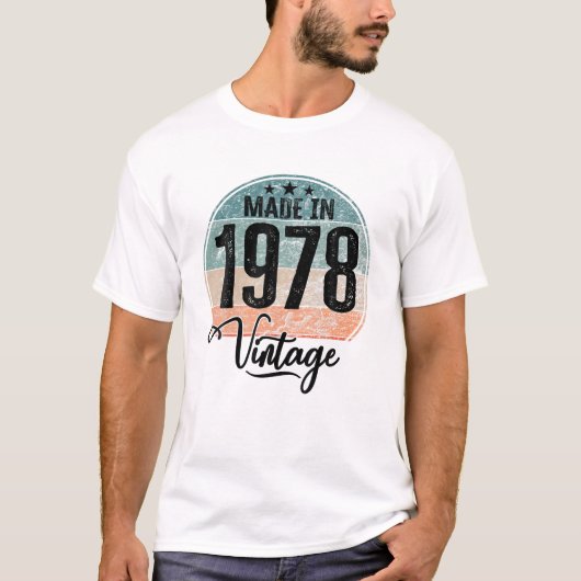 Vintages Geburtsjahr 1978 T-Shirt (Vorderseite)