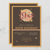 Vintages Geburtsjahr Geburtstagsparty Einladung (Vorne/Hinten)