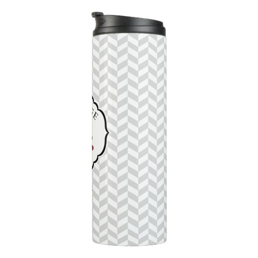 Vintages Geburtsjahr mit roten Trauben Thermosbecher (Nach rechts gedreht)