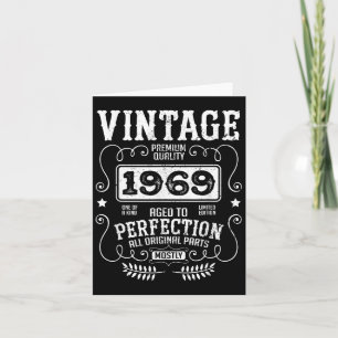 Vintages Geburtstag Jahr 1969 Funny Quotes Retr Karte