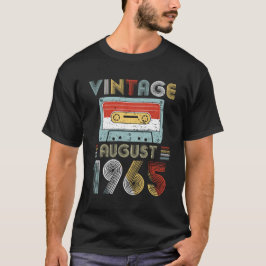 Vintages Geburtstags-Kassetten-Band im August 1965 T-Shirt
