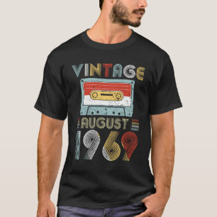 Vintages Geburtstags-Kassetten-Band im August 1969 T-Shirt