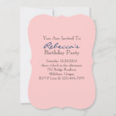 Vintages Geburtstags-Party des Einladung (Rückseite)