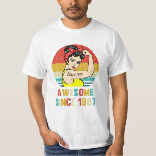 Vintages Geburtstagsgeschenk 1987 für Frauen 37 T-Shirt