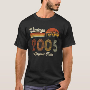 Vintages Geburtstagsgeschenk 2005 für Frauen Retro T-Shirt