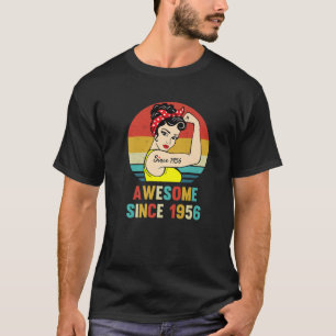 Vintages Geburtstagsgeschenk für Frauen 1956 66. T-Shirt