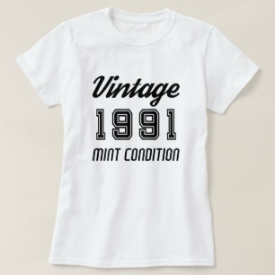 Vintages Geburtstagsjahr 1991 mit Minze T-Shirt