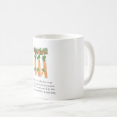Vintages Gedicht Karotten Gemüse Niedliche Damen T Kaffeetasse (VorderseiteRechts)
