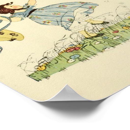 Vintages Gedicht "The Butterfly", Poster (Ecke)