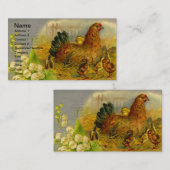 Vintages Geflügel Visitenkarte (Vorne/Hinten)