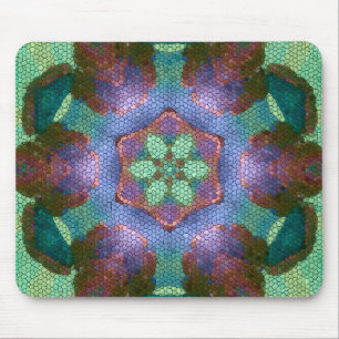 Vintages Gefühl - abstraktes Design - Mosaikfliese Mousepad