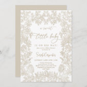 Vintages Gehäuse Neutral Baby Dusche Einladung (Vorne/Hinten)