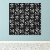 Vintages Gehirndiagramm Druckmuster Muster Muster Leinwanddruck (Insitu (Holzboden))