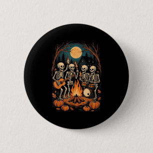 Vintages Geist und Skelett von Feuer Camng Gothic Button