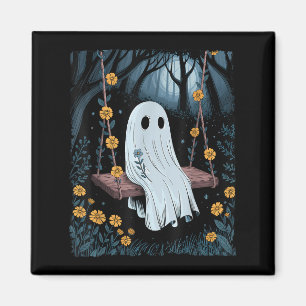 Vintages Geisterschwingen in Forest Night Hallowee Magnet
