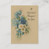 Vintages geistiger Blumenstrauß-Gebets-heilige Visitenkarte (Vorderseite)