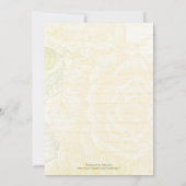 Vintages Gelb Rosen Hochzeitsfest Brautparty laden Einladung (Rückseite)