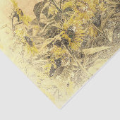Vintages Gelbblütenfeld Seidenpapier (Ausschnitt)