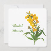 Vintages gelbes Brautparty Einladung (Rückseite)