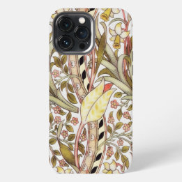 Vintages gelbes daffodisches Blumenmuster iPhone 13 Pro Max Hülle