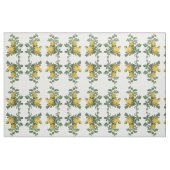 Vintages gelbes Rosenmalereigewebe Stoff (Fat Quarter (45,7 x 55,9 cm))