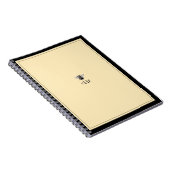 Vintages Gelbgelbes Mongramm Notizblock (Rechte Seite)