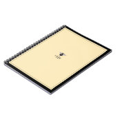 Vintages Gelbgelbes Mongramm Notizblock (Linke Seite)