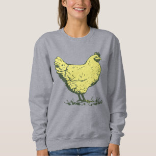Vintages Gelbhähnchen Zeichnend Geflügelzucht Sweatshirt