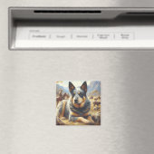 Vintages Gemälde für australische Rinder Magnet (In Situ (Geschirrspüler))