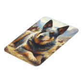 Vintages Gemälde für australische Rinder Magnet (Linke Seite)