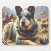 Vintages Gemälde für australische Rinder Mousepad (Vorne)