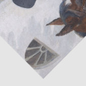 Vintages Gemälde für weibliche Pferde Seidenpapier (Detail)