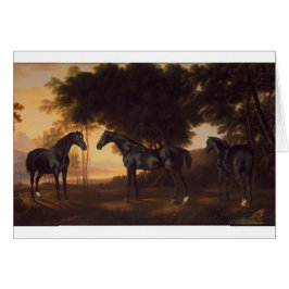 Vintages Gemälde von George Stubbs in schwarzen St