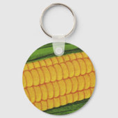 Vintages Gemüse; Gelber Mais auf dem Cob Schlüsselanhänger (Vorderseite)