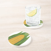 Vintages Gemüse; Gelber Mais auf dem Cob Untersetzer (Seite)