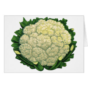 Vintages Gemüse Gemüse Veggies Blumenkohl